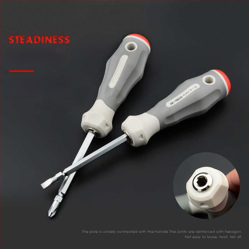 Veržtuvų rinkinys – kryžminė ir plokščia galvutė, dviejų galų, iš anglies plieno, buities įrankių rinkinys