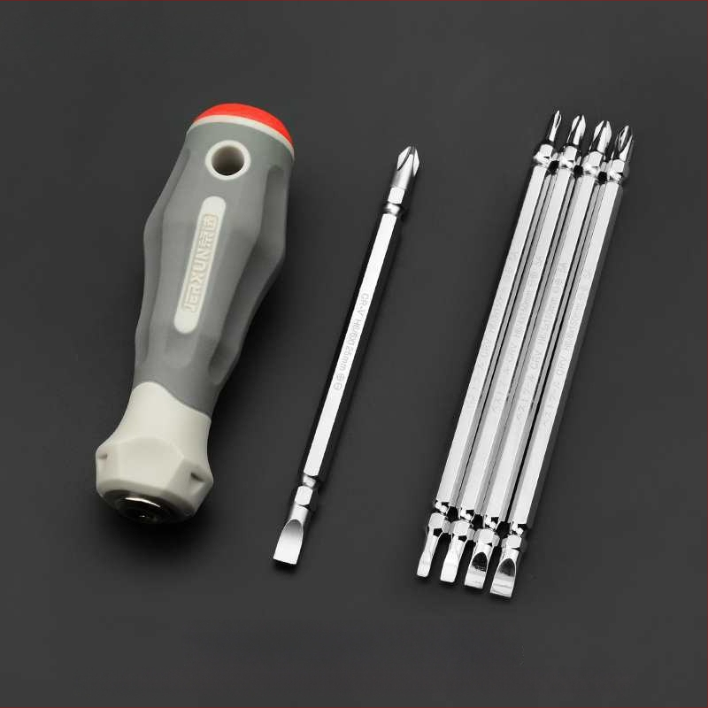 Veržtuvų rinkinys – kryžminė ir plokščia galvutė, dviejų galų, iš anglies plieno, buities įrankių rinkinys