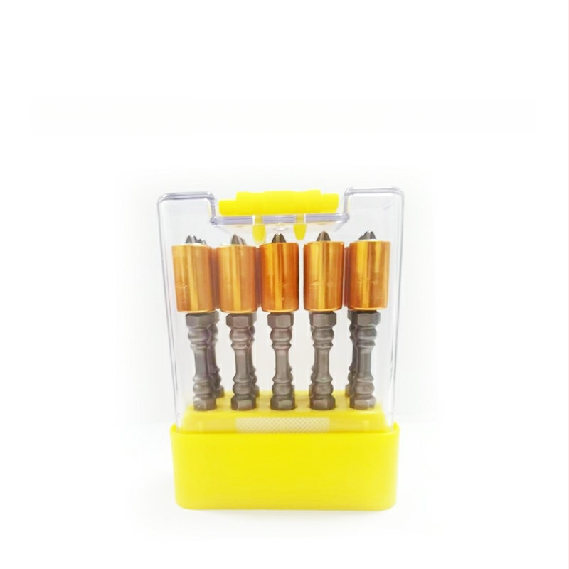 Kryžminio galvos veržliarakčio bitas, S2 lydinys, magnetinis žiedas, pailgintas, skirtas elektriniams atsuktuvams