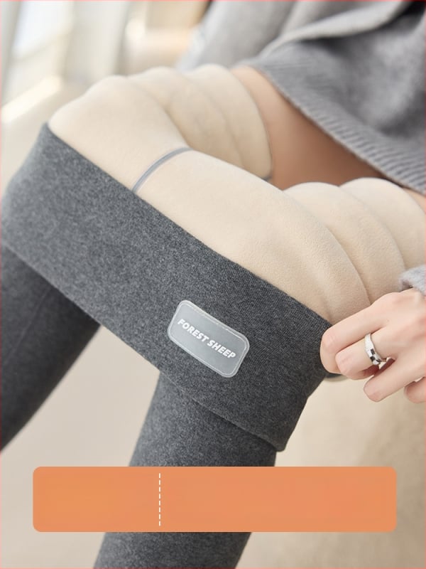 Fliisiga termilised retuusid, kõrge vöökoht, kitsas lõige, 95% puuvill ja spandex, keskmine paksus, talv 2025