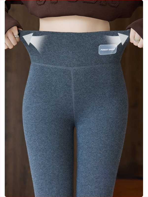 Fliisiga termilised retuusid, kõrge vöökoht, kitsas lõige, 95% puuvill ja spandex, keskmine paksus, talv 2025