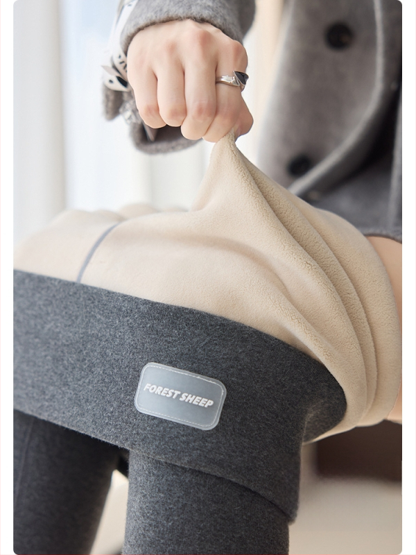 Fliisiga termilised retuusid, kõrge vöökoht, kitsas lõige, 95% puuvill ja spandex, keskmine paksus, talv 2025