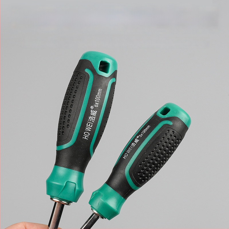 Haowei magnetinis ir izoliuotas atsuktuvų rinkinys su kryžmine ir plokščiąja galvute, Cr-V plienas, rankena PP