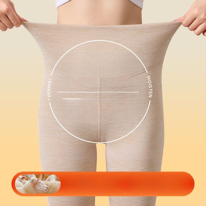 Moteriški aukšto liemens termo leginsai su fliso apdaila, poliesteris, 251–300 g/m²