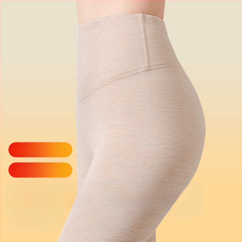 Moteriški aukšto liemens termo leginsai su fliso apdaila, poliesteris, 251–300 g/m²