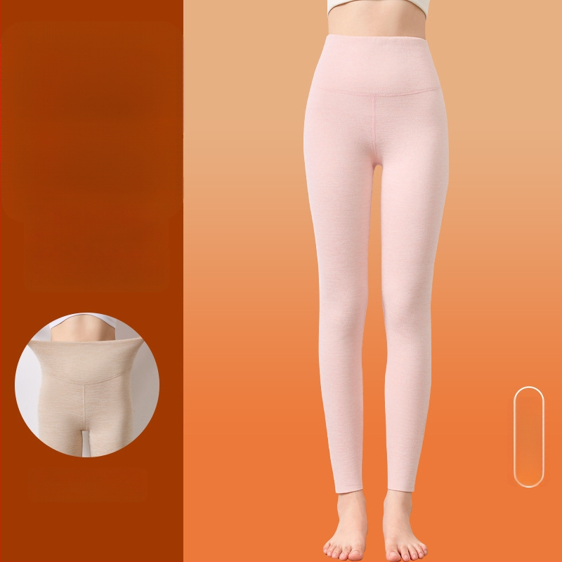 Moteriški aukšto liemens termo leginsai su fliso apdaila, poliesteris, 251–300 g/m²