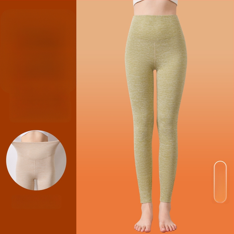 Moteriški aukšto liemens termo leginsai su fliso apdaila, poliesteris, 251–300 g/m²