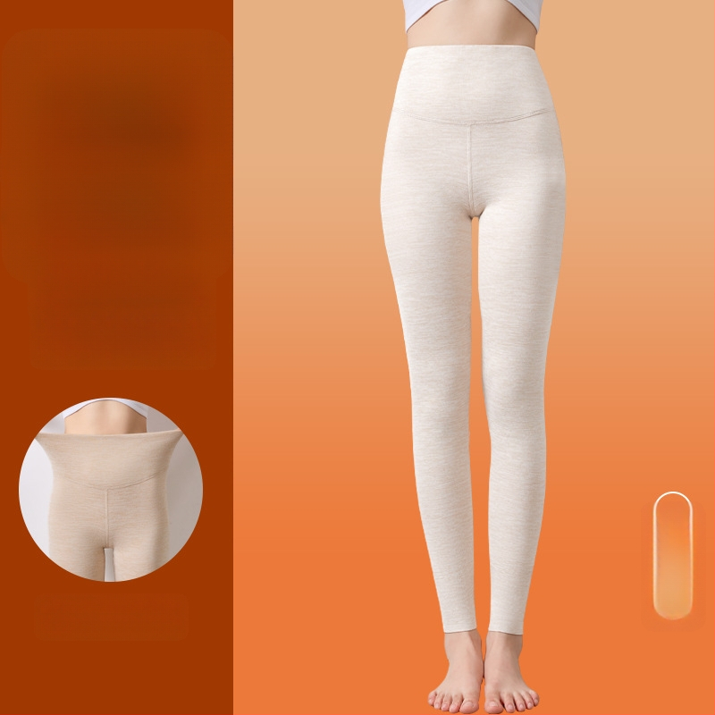 Moteriški aukšto liemens termo leginsai su fliso apdaila, poliesteris, 251–300 g/m²