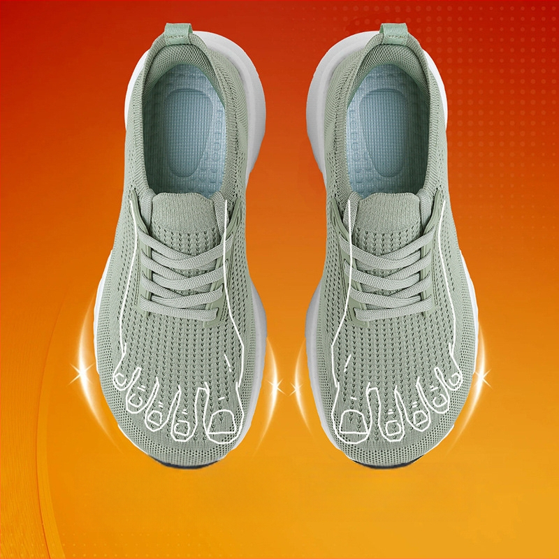 Unisex spordijalatsid laia ninaga – Flyknit ülaosa, libisemiskindel vastupidav tald, paelad, kaaratoetus, hingav vooder