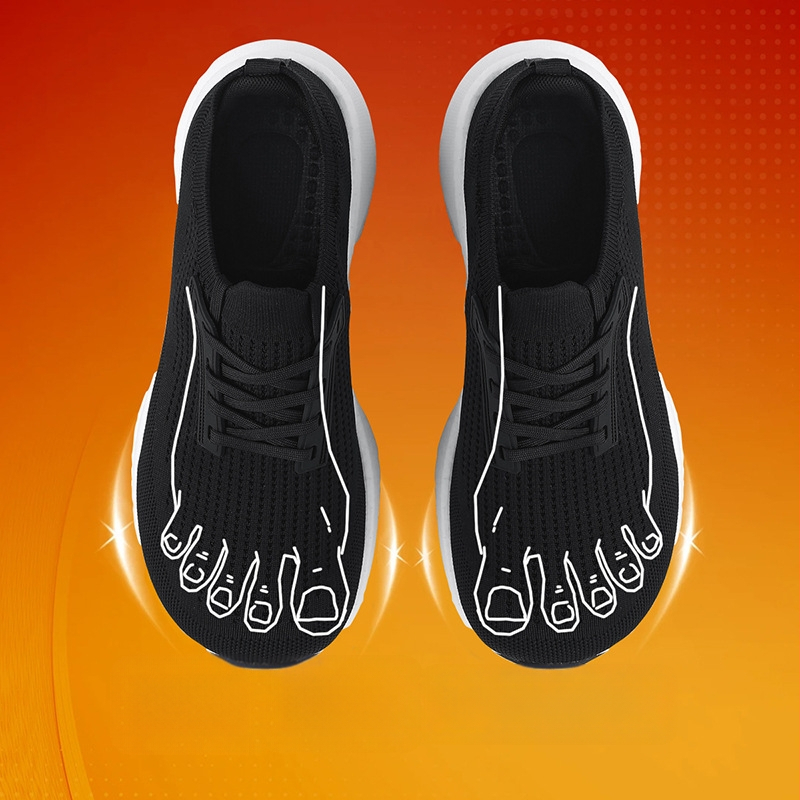 Unisex spordijalatsid laia ninaga – Flyknit ülaosa, libisemiskindel vastupidav tald, paelad, kaaratoetus, hingav vooder