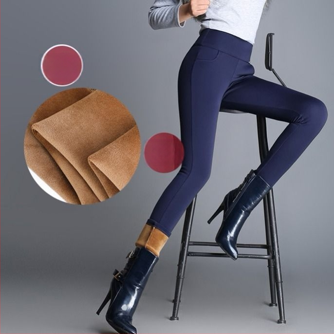 Talve leggings fliisvooderiga, kõrge vöökoht, kõhu kontroll, paksud ja elastsed