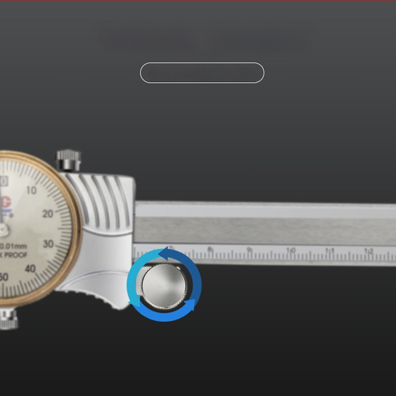 Guilin Guanglu Kétirányú ütésálló dial caliper órával, kiváló precizitás, 0-300mm