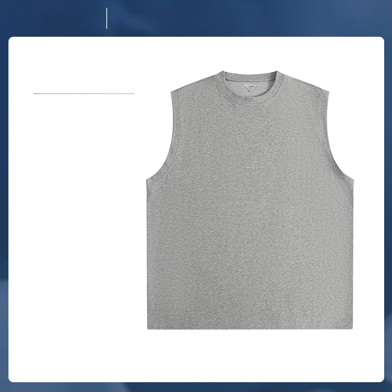 Puuvillane Y-vormiline vest ümmarguse kaelusega, varrukateta, jooksu ja treeningu jaoks, kevad 2024