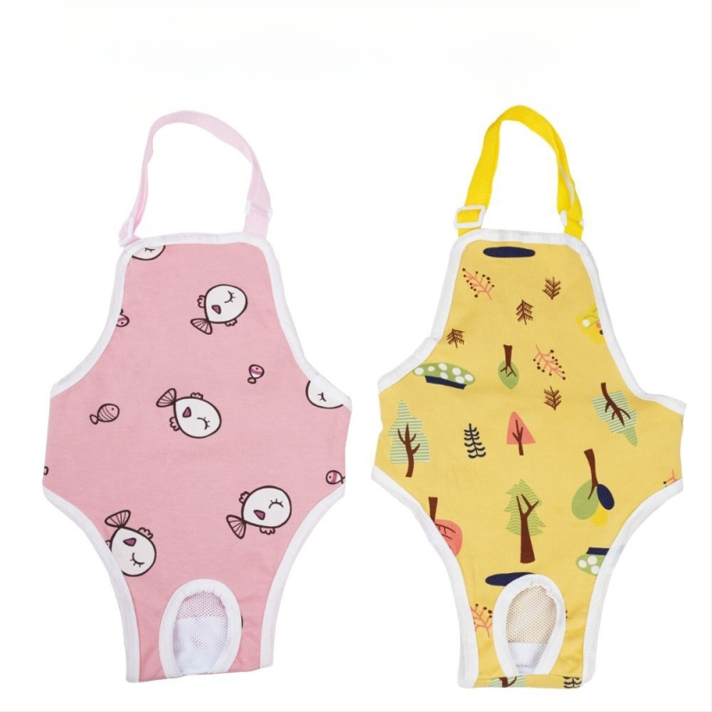 Пелени за женски кучета – копринен външен слой, подплата от зайча козина, средна талия, физиологични нужди