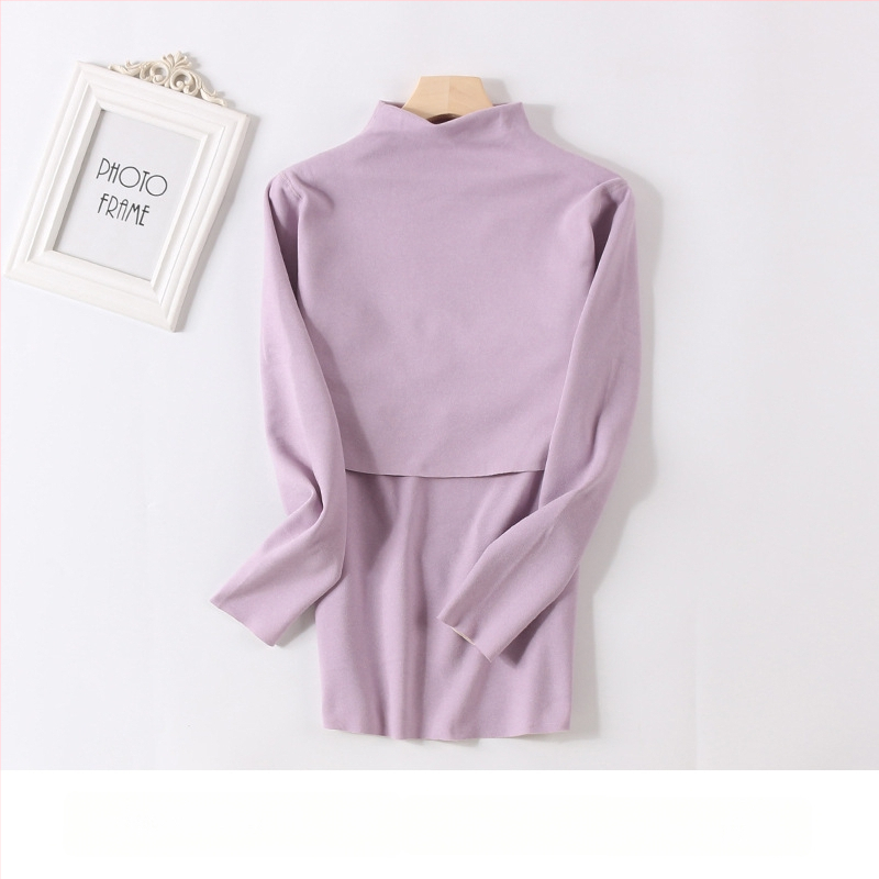 Nėščiosioms velūro termo komplektas su vidutinio aukščio kaklu, flisu viduje, rudens viršus ir kelnės žindymui po gimdymo