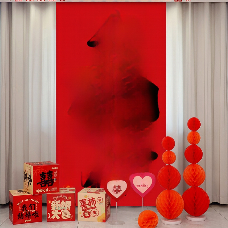 Сватбен висящ платнен банер за декорация на сватбено помещение, платно • марка Win xin • опаковка Opp bag • за сватба