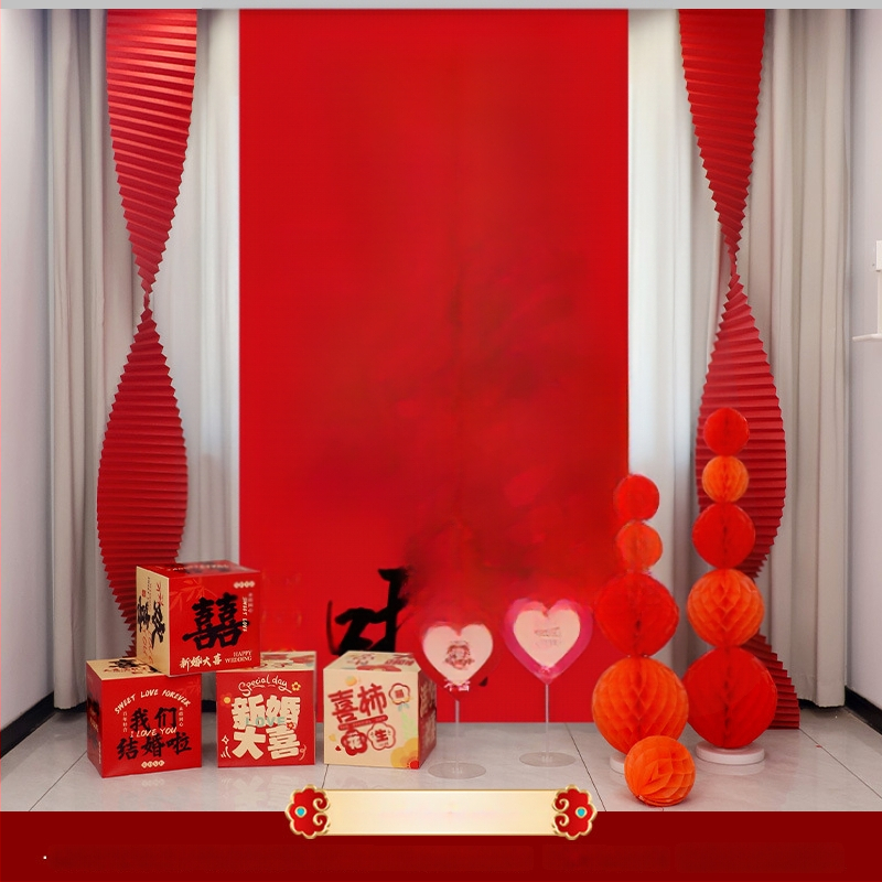 Сватбен висящ платнен банер за декорация на сватбено помещение, платно • марка Win xin • опаковка Opp bag • за сватба