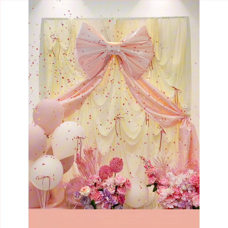 Розов комплект за декорация на сватбена стая – материал: прежда; за сватба; други сватбени принадлежности