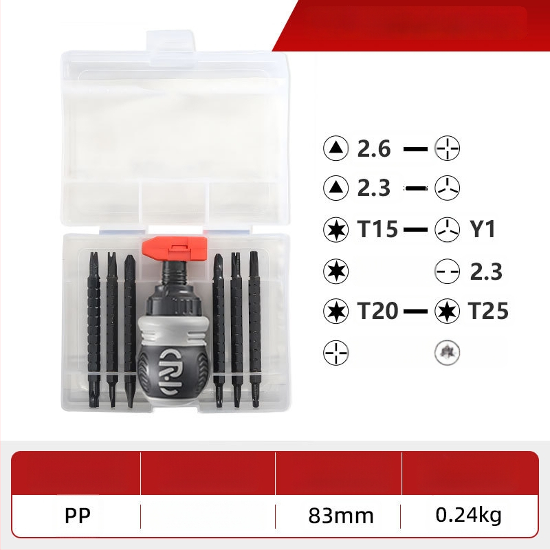 24-in-1 daugiafunkcinis magnetinis atsuktuvas rinkinys, pramoninės kokybės remonto įrankis, S2 lydinio įrankių plienas, svoris 0.8