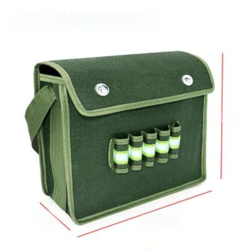 Платнена инструментална чанта, удебелена и износоустойчива, презрамка кръстосан стил, голям капацитет, за електрически и хардуерни задачи