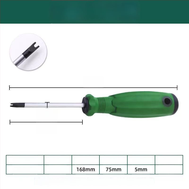 Specialiai suformuotas atsuktuvas su keliomis galvutėmis: U formos, vidinis kryžius, Y forma, plum blossom kryžius, trikampė; Cr-V plienas, neizoliuota, 60 g