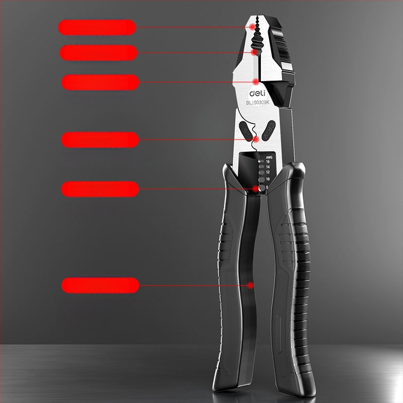 Deli електрически клещи, многофункционални за дома, индустриално качество, улесняващи работа, диагонално режещи и игловидни челюсти