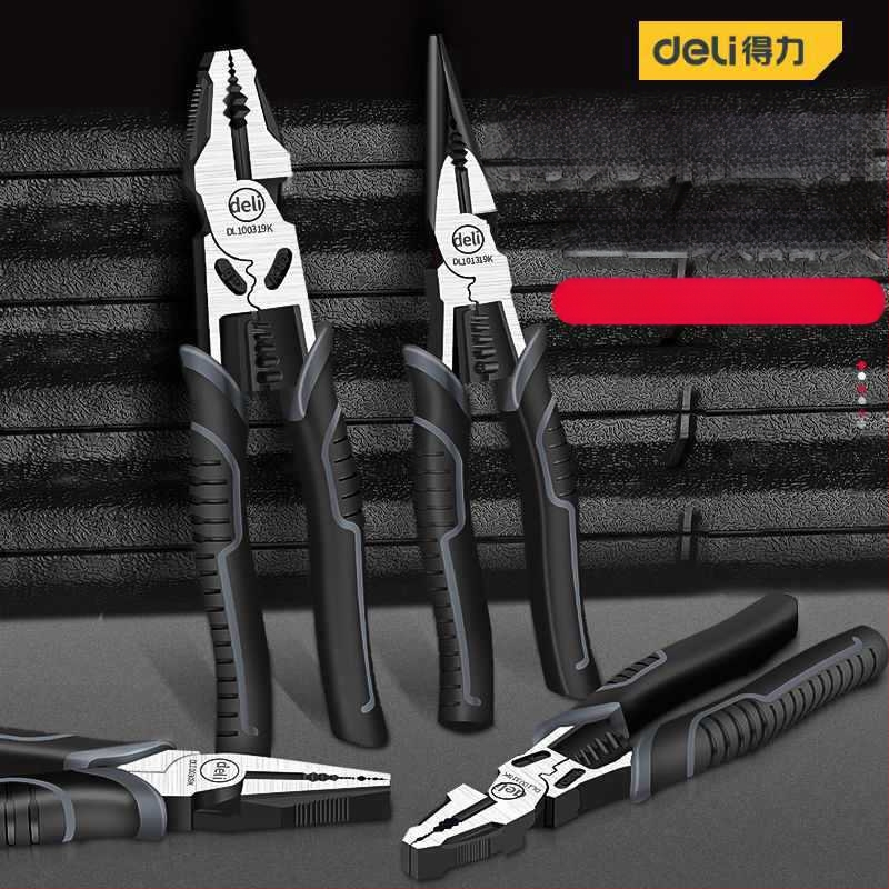 Deli електрически клещи, многофункционални за дома, индустриално качество, улесняващи работа, диагонално режещи и игловидни челюсти