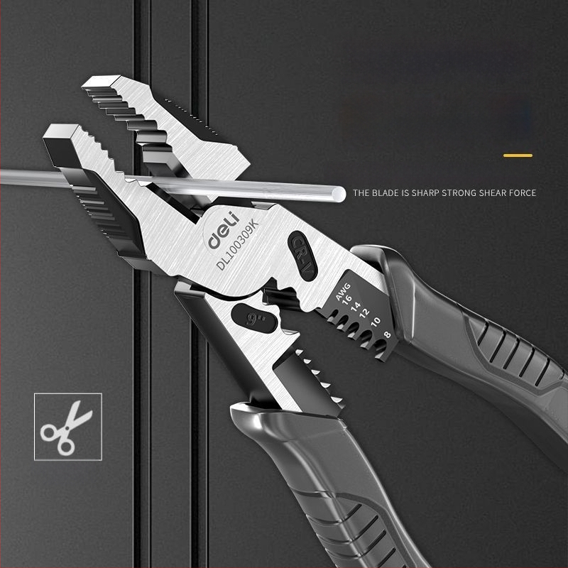 Deli електрически клещи, многофункционални за дома, индустриално качество, улесняващи работа, диагонално режещи и игловидни челюсти