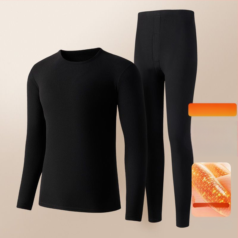 Vyrų terminis apatinių komplektas iš Derong audinio, dviejų pusčių velūras, 97% poliesteris, pamušalas poliesteris, 181–200 g/m², stiprus šildymas