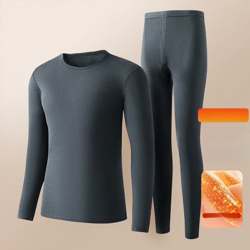 Vyrų terminis apatinių komplektas iš Derong audinio, dviejų pusčių velūras, 97% poliesteris, pamušalas poliesteris, 181–200 g/m², stiprus šildymas