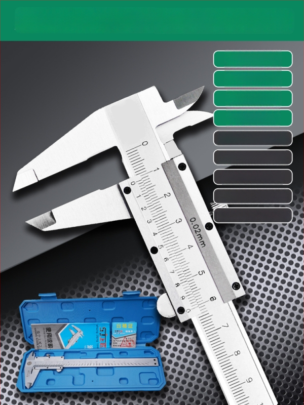 Верниер калипер с цифров дисплей - високопрецизен, неръждаема стомана, индустриален клас, измерване на височина и дълбочина