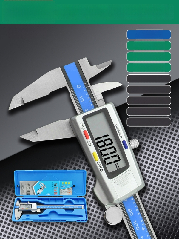 Верниер калипер с цифров дисплей - високопрецизен, неръждаема стомана, индустриален клас, измерване на височина и дълбочина