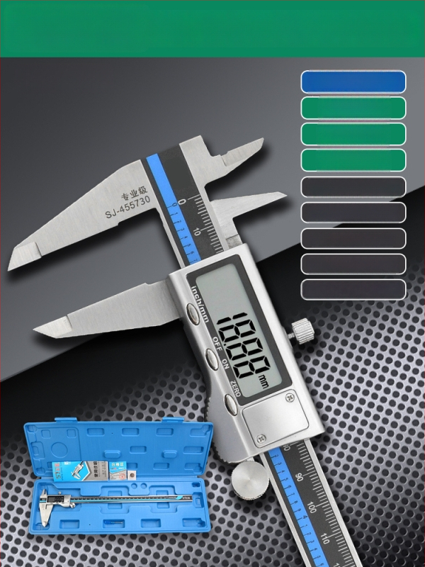 Верниер калипер с цифров дисплей - високопрецизен, неръждаема стомана, индустриален клас, измерване на височина и дълбочина