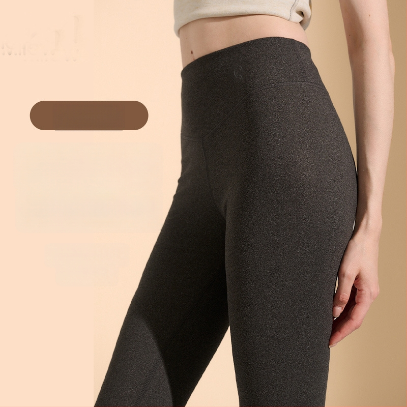 Moterų termo leginsai su aukšta juosmeniu, klubų pakėlimas, be siūlių, su veliūrine apdaila, pavasario–rudens laikotarpiui, vidaus ar išorės dėvėjimui