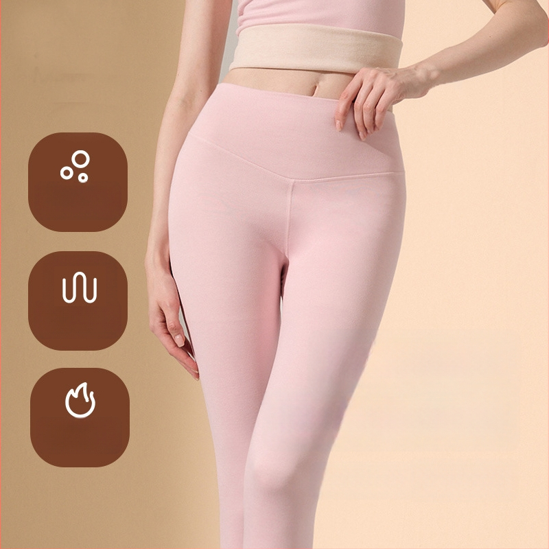 Moterų termo leginsai su aukšta juosmeniu, klubų pakėlimas, be siūlių, su veliūrine apdaila, pavasario–rudens laikotarpiui, vidaus ar išorės dėvėjimui