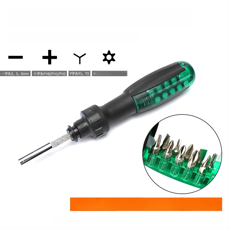 Σετ κατσαβιδιών διπλής κεφαλής με επεκτεινόμενη μικρή κατσαβίδα, Phillips/πλάγια και Torx, ρυθμιζόμενος μηχανισμός; CR-V ατσάλι, μαγνητικό, χωρίς μόνωση, λαβή PP, βάρος 0.1