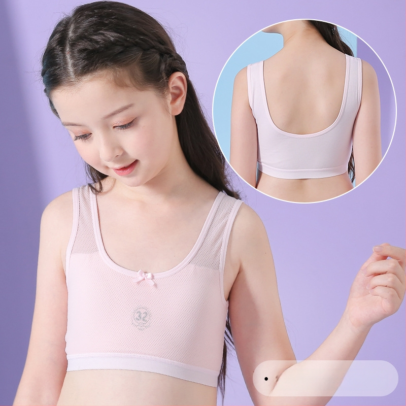 Pánt nélküli pamut melltartó tiniknek — lélegző, nedvességfelszívó, kényelmes; teljes kosár, vékony formázott kosár, 95% pamut