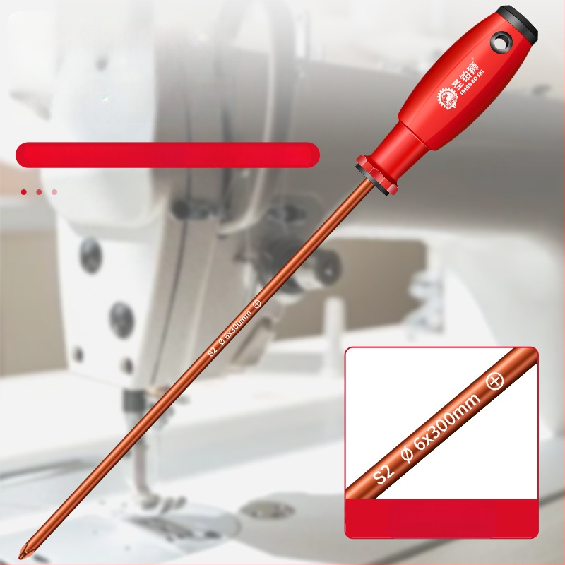 Siuvimo mašinos atsuktuvų rinkinys su Phillips ir plokščiojo galvutės bitais, magnetinis, didelis kietumas, S2 įrankių plienas, su ilga rankena