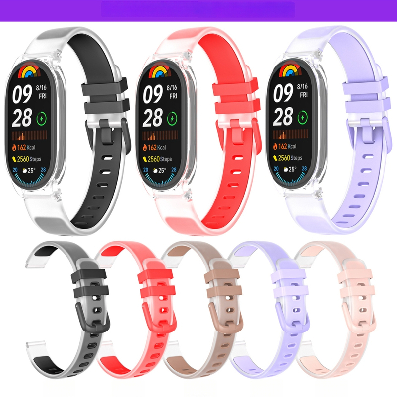 Prozirni dvodijelni silikonski remen za 12 mm Xiaomi/Huawei/Honor narukvicu – izdržljiva zamjena
