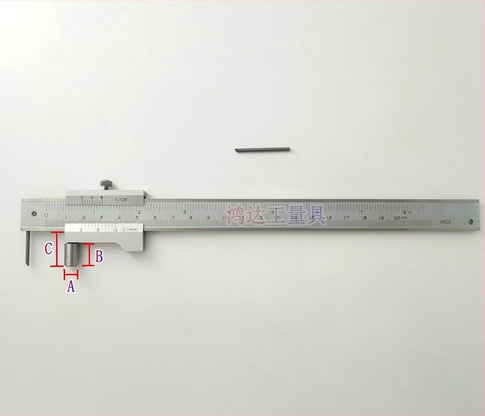 Верниер калипер с карбидна сплав за паралелно надписване, обхват 0-500 мм