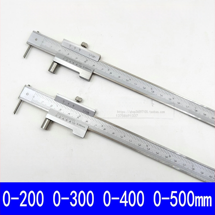 Верниер калипер с карбидна сплав за паралелно надписване, обхват 0-500 мм