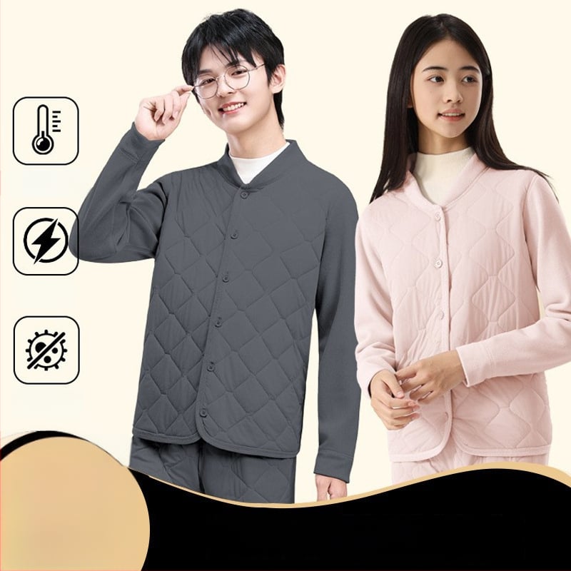 Unisex trodjelni set školskih uniform od ovčje vune: debeli kardigan s polugornim ovratnikom, prsluk i hlače, velur podstava, gustoća materijala 401–500 g/m2, uzrast 13–18 godina