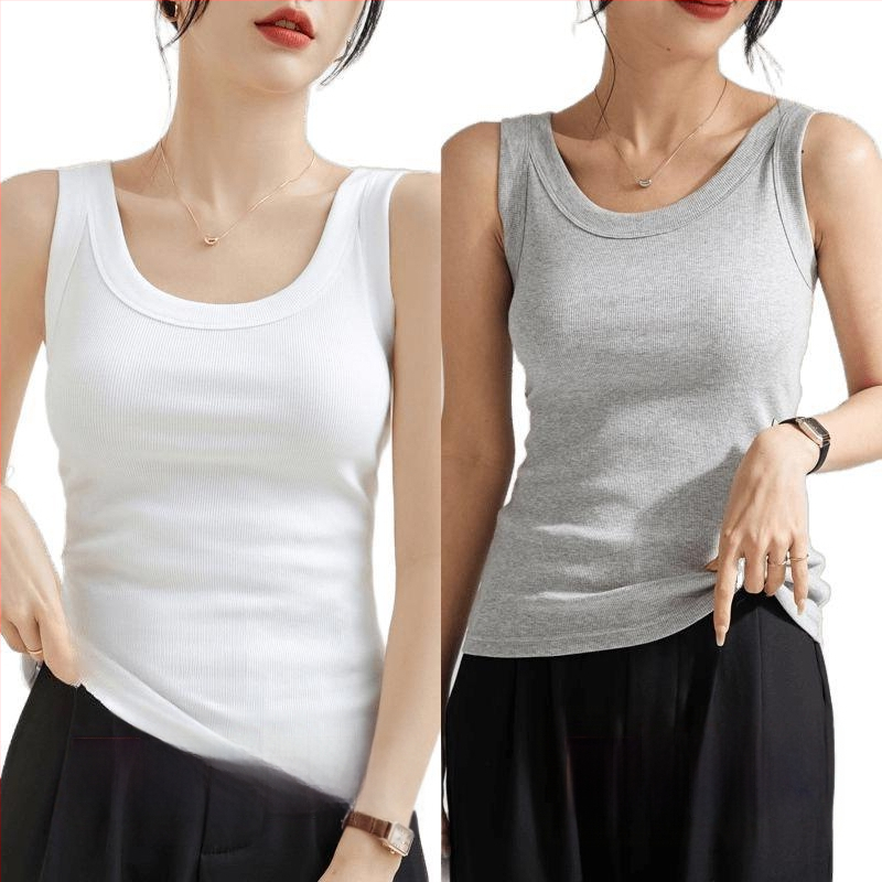 Ženski pamučni top s rebrastom teksturom, bez rukava, urbani stil, nepravilnog kroja