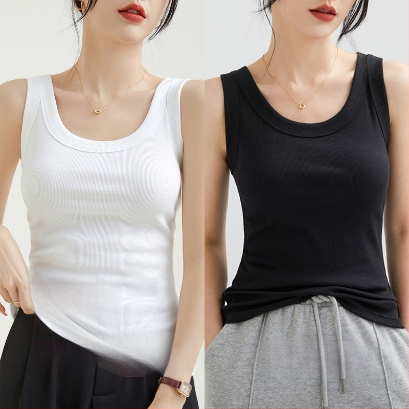Ženski pamučni top s rebrastom teksturom, bez rukava, urbani stil, nepravilnog kroja
