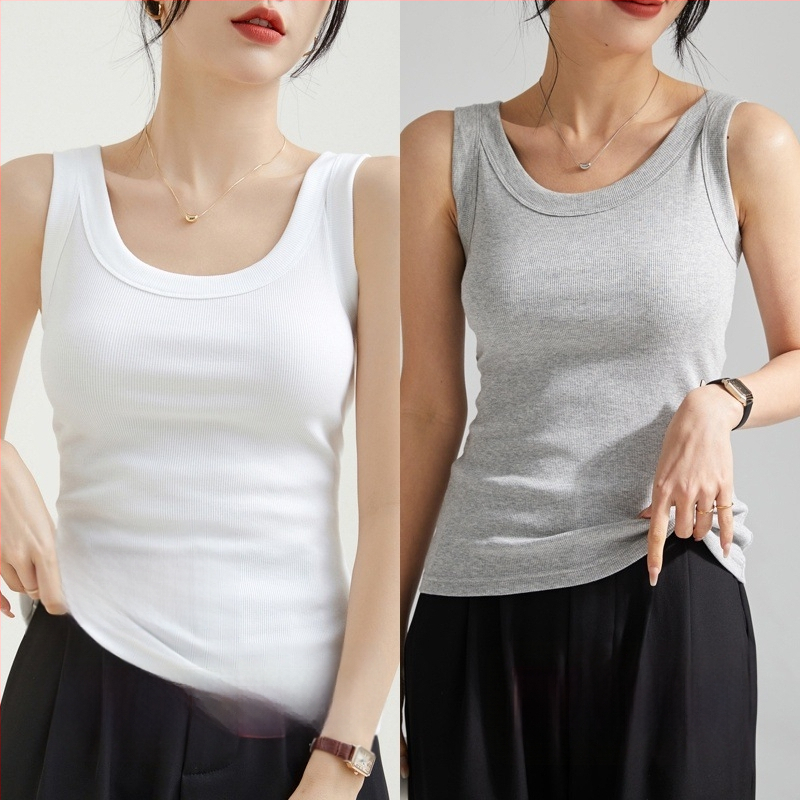 Ženski pamučni top s rebrastom teksturom, bez rukava, urbani stil, nepravilnog kroja