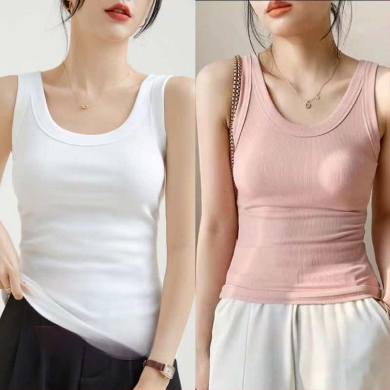 Ženski pamučni top s rebrastom teksturom, bez rukava, urbani stil, nepravilnog kroja