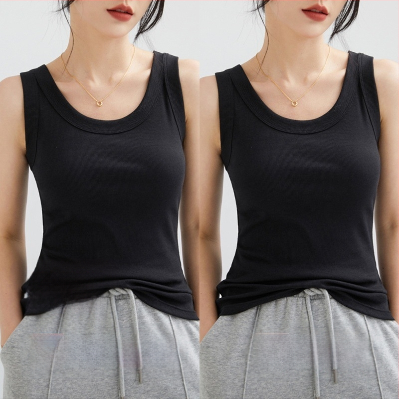 Ženski pamučni top s rebrastom teksturom, bez rukava, urbani stil, nepravilnog kroja