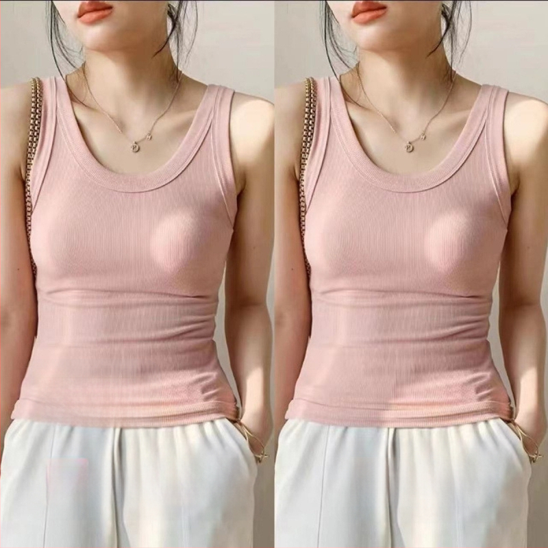 Ženski pamučni top s rebrastom teksturom, bez rukava, urbani stil, nepravilnog kroja