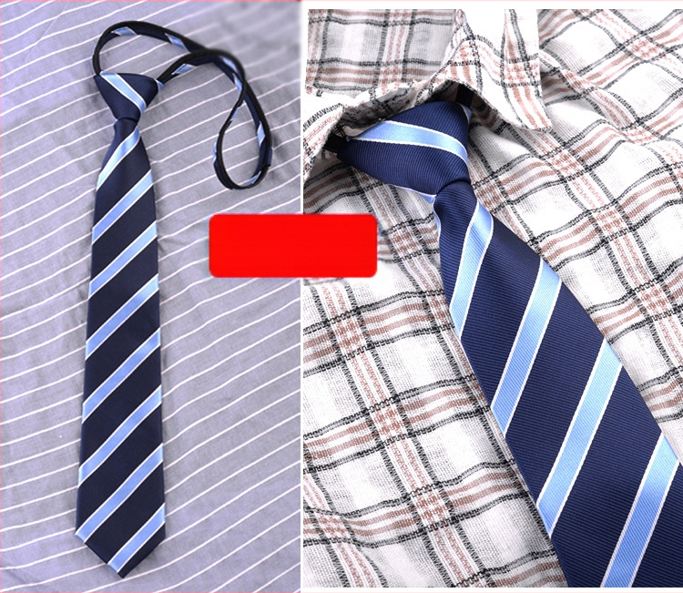 Вратовръзка без връзване с цип за жени, къс стил, Хелоуин cosplay, райета, полиестерна нишка, жакард