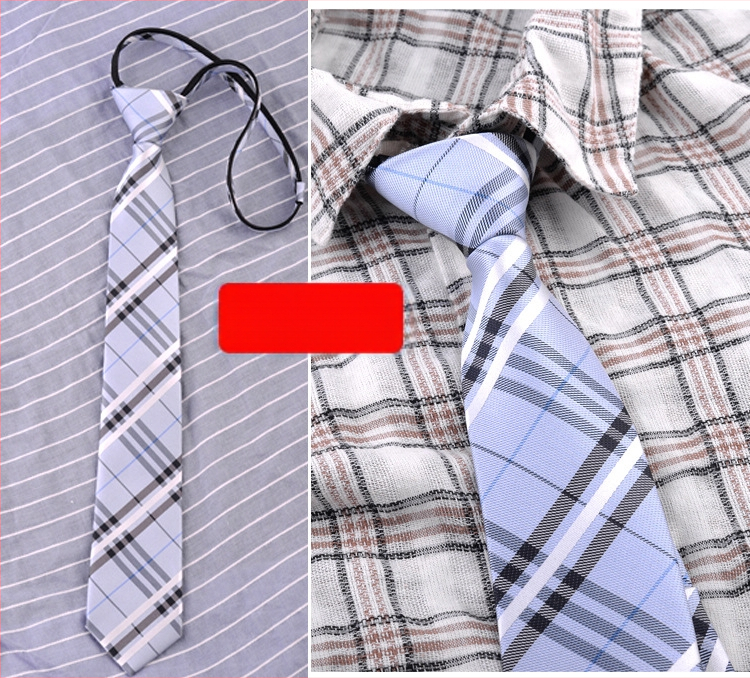 Вратовръзка без връзване с цип за жени, къс стил, Хелоуин cosplay, райета, полиестерна нишка, жакард